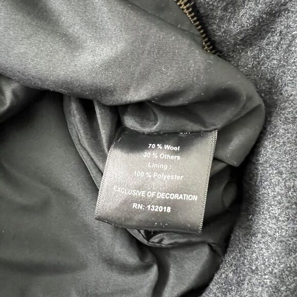 Improvd Jacket Women’s L Gray Wool Blend Hooded Goth zippers - Picture 6 of 8